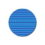 Stunning Luminous Blue Micropattern Magic Rubber Coaster (Round)  Front