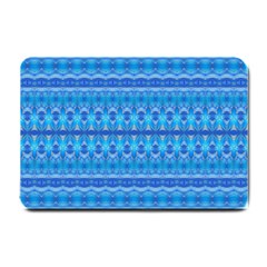 Stunning Luminous Blue Micropattern Magic Small Doormat  by beautyskulls