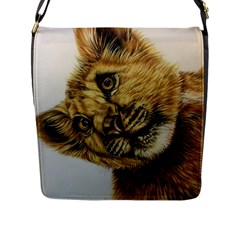 Lion Cub Flap Closure Messenger Bag (L)