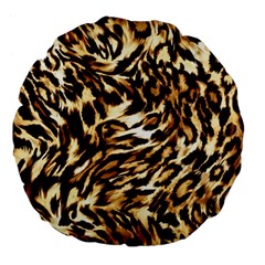 Luxury Animal Print Large 18  Premium Flano Round Cushions