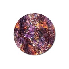 Colorful Rusty Abstract Print Magnet 3  (round) by dflcprintsclothing