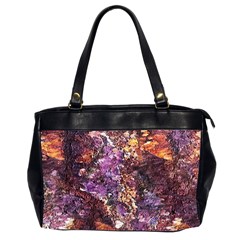 Colorful Rusty Abstract Print Oversize Office Handbag (2 Sides) by dflcprintsclothing