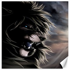 Angry Lion Digital Art Hd Canvas 12  X 12 