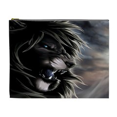 Angry Lion Digital Art Hd Cosmetic Bag (xl) by Sudhe