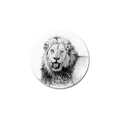 Lion Wildlife Art And Illustration Pencil Golf Ball Marker (4 Pack)