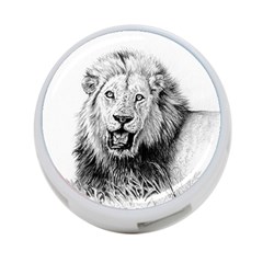 Lion Wildlife Art And Illustration Pencil 4-port Usb Hub (two Sides) by Sudhe