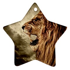 Roaring Lion Star Ornament (two Sides)