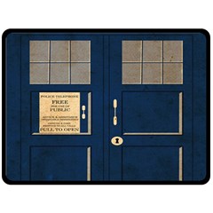 Tardis Poster Double Sided Fleece Blanket (large)  by Sudhe