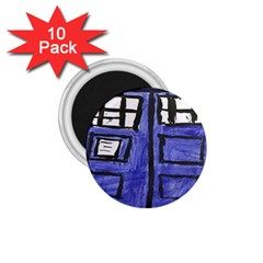 Tardis Painting 1 75  Magnets (10 Pack) 
