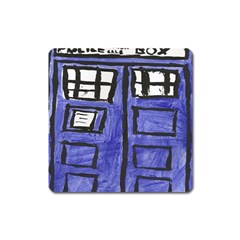 Tardis Painting Square Magnet