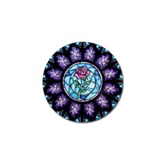 Cathedral Rosette Stained Glass Beauty And The Beast Golf Ball Marker (10 Pack)