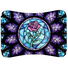 Cathedral Rosette Stained Glass Beauty And The Beast Velour Seat Head Rest Cushion