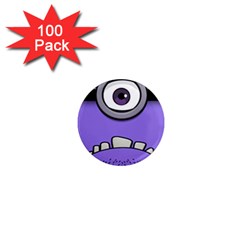 Evil Purple 1  Mini Magnets (100 Pack) 