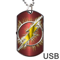 Flashy Logo Dog Tag Usb Flash (two Sides)
