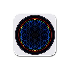 Flower Of Life Rubber Square Coaster (4 Pack) 