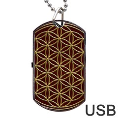 Flower Of Life Dog Tag Usb Flash (two Sides)