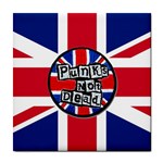 Punk Not Dead Music Rock Uk United Kingdom Flag Tile Coasters Front