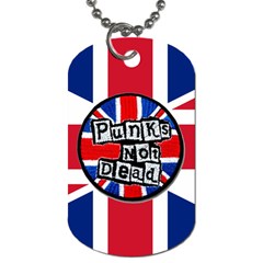 Punk Not Dead Music Rock Uk United Kingdom Flag Dog Tag (one Side)