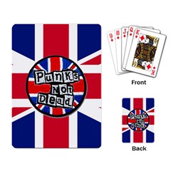 Punk Not Dead Music Rock Uk United Kingdom Flag Playing Cards Single Design