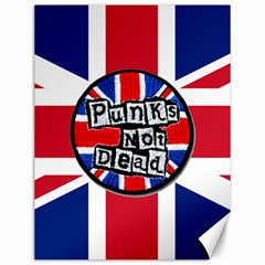 Punk Not Dead Music Rock Uk United Kingdom Flag Canvas 12  X 16  by Sudhe