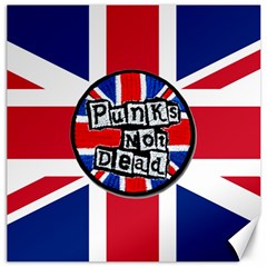 Punk Not Dead Music Rock Uk United Kingdom Flag Canvas 16  X 16 