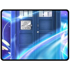 Tardis Space Double Sided Fleece Blanket (large)  by Sudhe