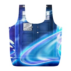 Tardis Space Full Print Recycle Bag (l) by Sudhe
