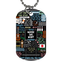 Book Quote Collage Dog Tag (two Sides) by Sudhe