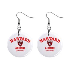 Harvard Alumni Just Kidding Mini Button Earrings by Sudhe