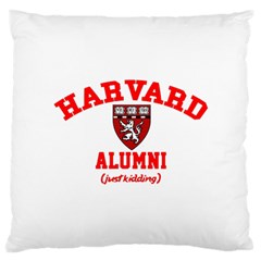 Harvard Alumni Just Kidding Large Flano Cushion Case (two Sides) by Sudhe