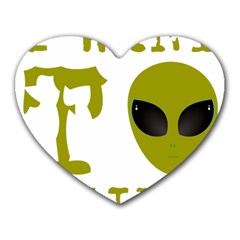 I Want To Believe Heart Mousepads