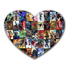 Comic Book Images Heart Mousepads