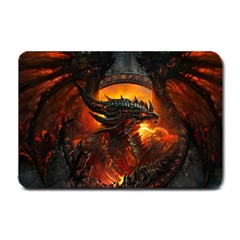 Dragon Legend Art Fire Digital Fantasy Small Doormat 