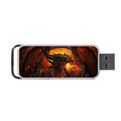 Dragon Legend Art Fire Digital Fantasy Portable Usb Flash (one Side) by Sudhe