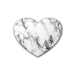 Marble Pattern Rubber Coaster (heart)  by Sudhe