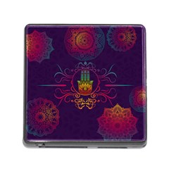 Boho Hamsa Mandala Memory Card Reader (square 5 Slot) by lucia