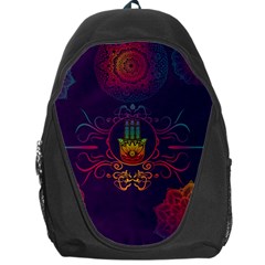 Boho Hamsa Mandala Backpack Bag by lucia