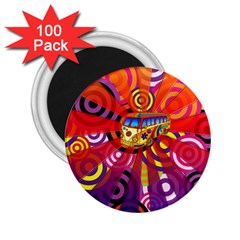 Boho Hippie Bus 2 25  Magnets (100 Pack)  by lucia