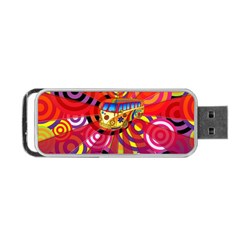 Boho Hippie Bus Portable Usb Flash (two Sides) by lucia