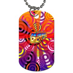 Boho Hippie Bus Dog Tag (two Sides) by lucia