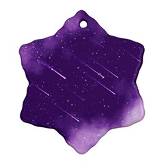 Meteors Snowflake Ornament (two Sides) by bunart