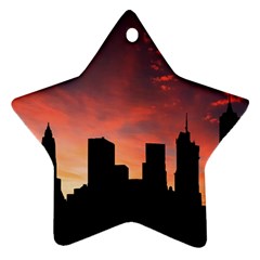 Skyline Panoramic City Architecture Ornament (star)