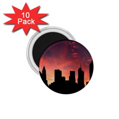 Skyline Panoramic City Architecture 1 75  Magnets (10 Pack) 