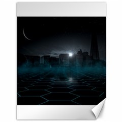 Skyline Night Star Sky Moon Sickle Canvas 36  X 48 