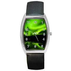 Aurora Borealis Northern Lights Sky Barrel Style Metal Watch