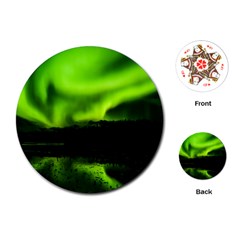 Aurora Borealis Northern Lights Sky Playing Cards (round)