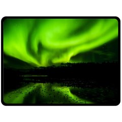 Aurora Borealis Northern Lights Sky Double Sided Fleece Blanket (large)  by Sudhe