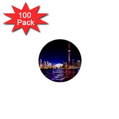 Toronto City Cn Tower Skydome 1  Mini Buttons (100 Pack) 