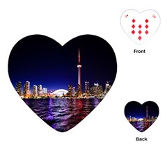 Toronto City Cn Tower Skydome Playing Cards (heart)