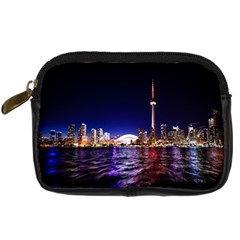 Toronto City Cn Tower Skydome Digital Camera Leather Case by Sudhe